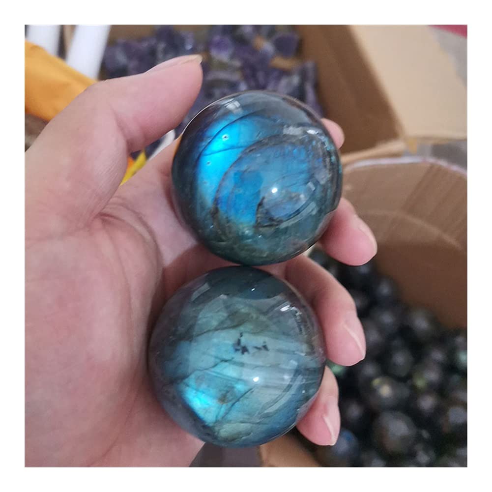 Crystal Gift Collectionn Natural Labradorite Crystal Ball Polished Sphere Glossy Moonstone Crystal StoneHome Gifts 1pcs Home CrystalMeditationsgeschenk ERTEYIN