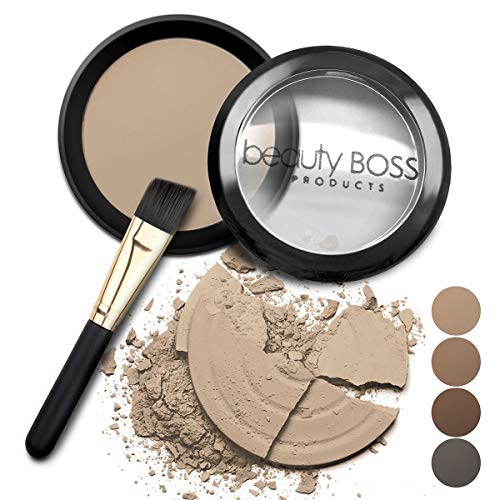 Eyebrow Powder Blonde - Natural Fill-in Eyebrow Makeup - Brow Powder Water Resistant Includes Small Brush
