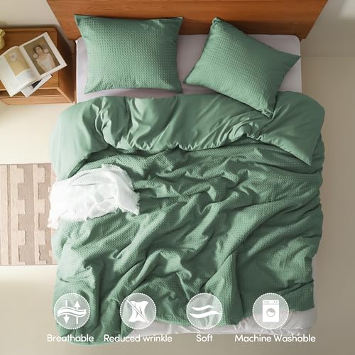Comfort Spaces Mina Duvet Cover Set, King/Cal King, 3 Piece, Sage Green - image 3