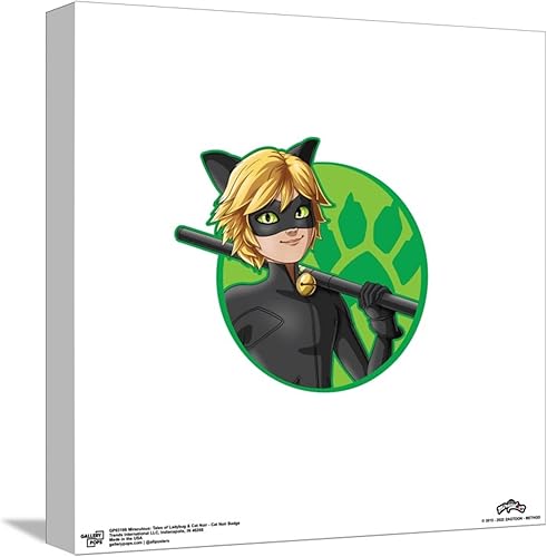 Miniatura 9 de Trends International Gallery Pops Miraculous Tales of Ladybug & Cat Noir - Arte de pared con insignia de Cat Noir, versión sin marco, 12 x 12