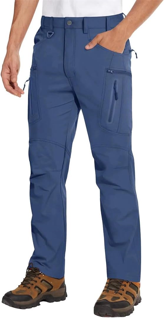 Men's Lightweight Fishing | Quick Dry Cargo Zipper Hiking Camping Nylon Tough Work Pants