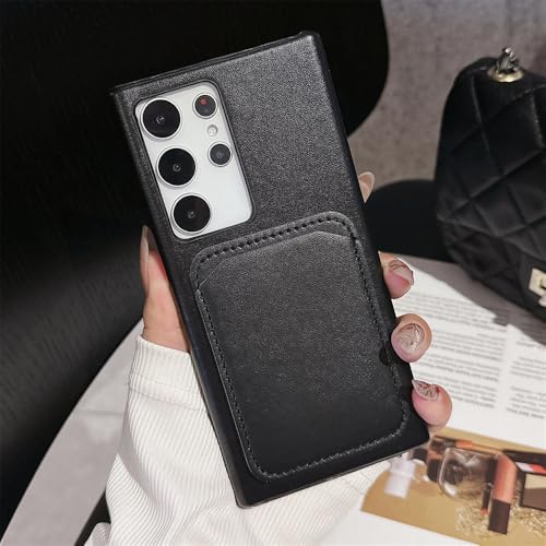 Étui portefeuille pour Samsung Galaxy S24 S23 S22 avec porte-monnaie et fentes cartes noir PU