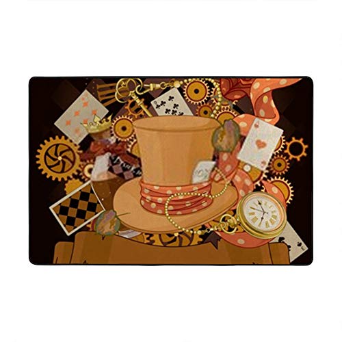 Tapis de salon Steampunk isolant en velours corail doux 203x147 - 2