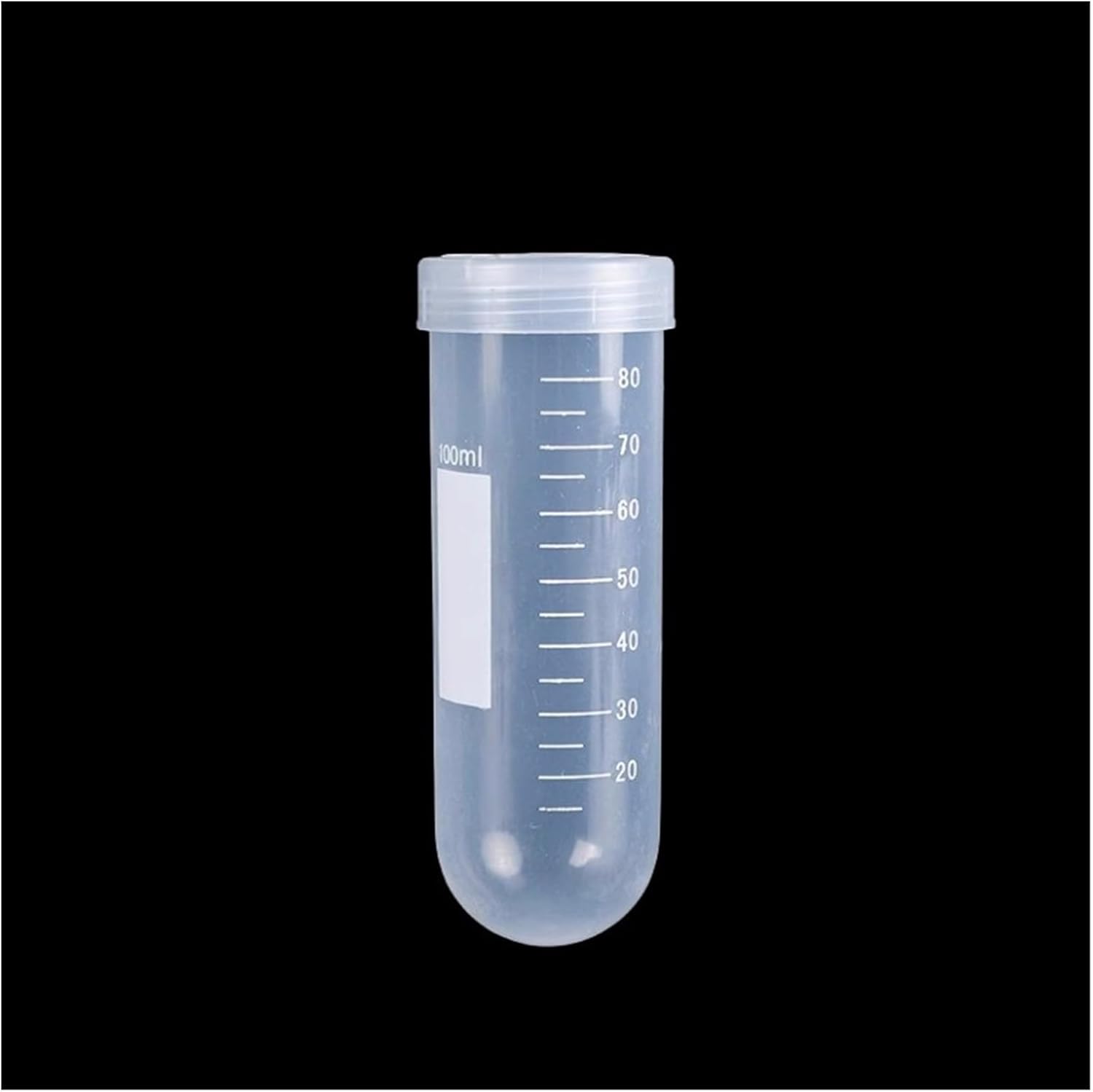 Plastic Centrifuge Tubes with Clear Scale100 ml Test Tube with Screw Cover Graduation EP Sample Tube Diameter 38 mm Pack of 5(Press Cover)