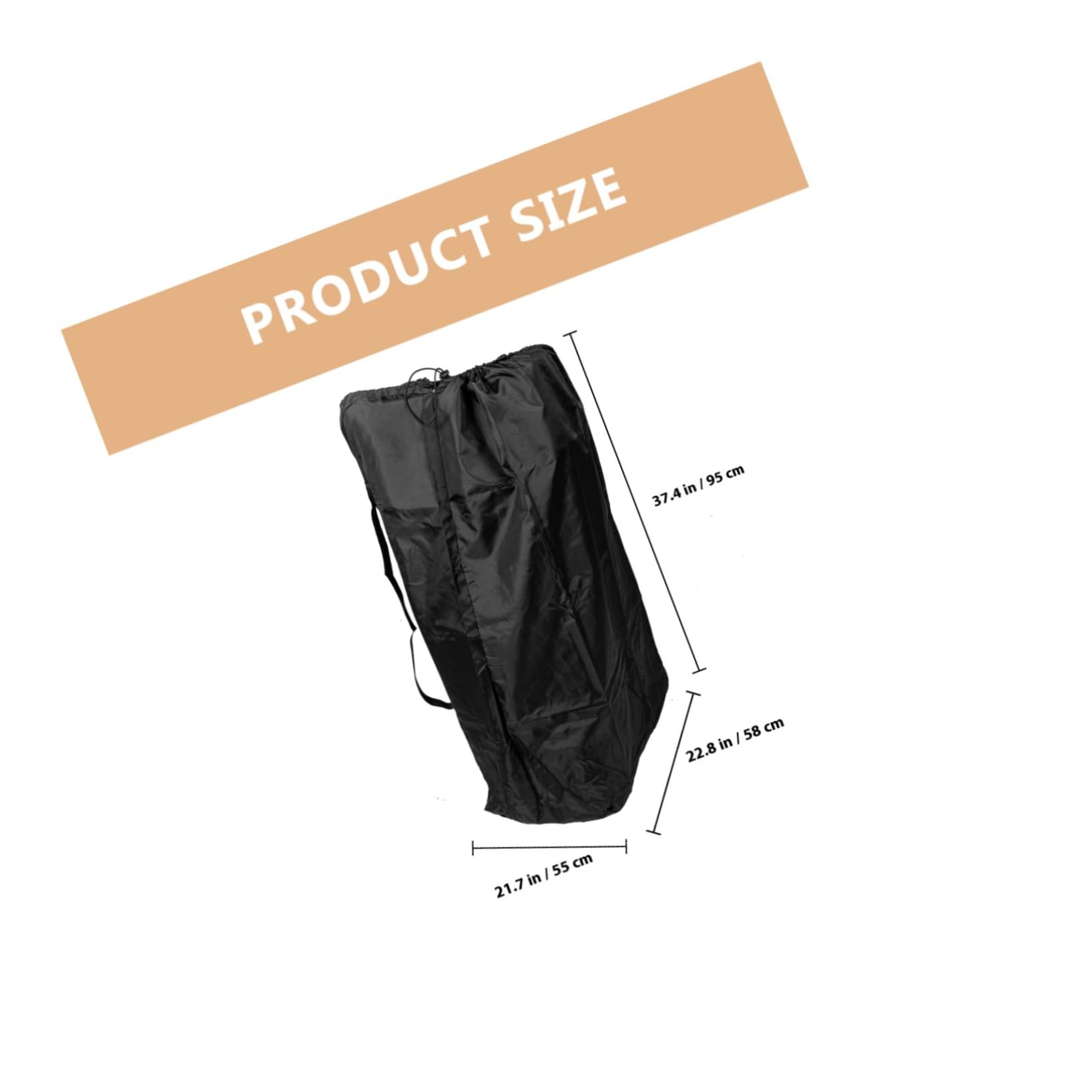 Vaguelly Borsa per Passeggino da Viaggio in Nylon Nero Chiusura a Coulisse Bloccabile e Spallacci Doppi, per Trasporto Aereo e Check-in al Gate