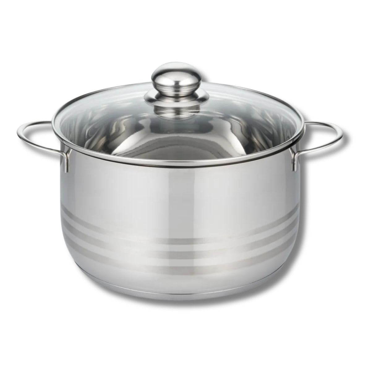 ELO Brillant Fleischtopf – Kochtopf aus Edelstahl mit Glasdeckel, 24 cm