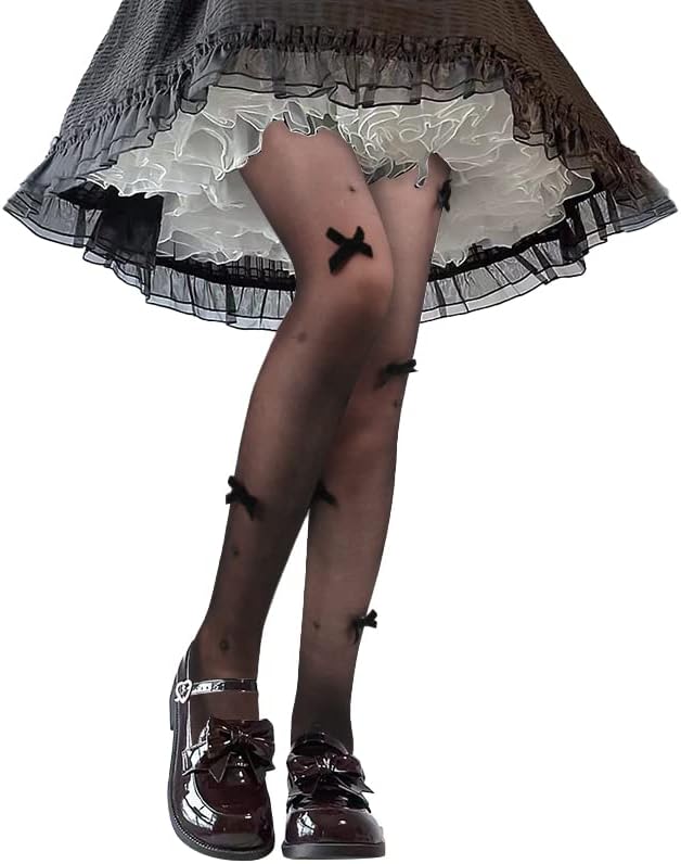 Benefeet Sox Womens Sheer Tights Sexy High Waist Pantyhose Patterned Transparent Nylon Silk Thin Stockings - Image 2