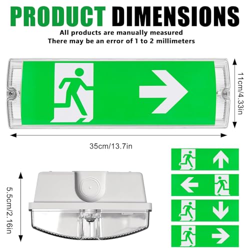 Bloc autonome d'éclairage de secours LED IP65 permanent avec batterie 3H - 2