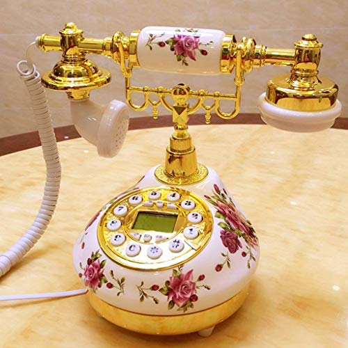  QHYXT Telefono Moda Telefono Antico Retro Stile Europeo Vecchio Stile Giardino Casa Aereo Americano Semplice