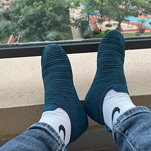 Image of QZKDM Lightweight Slip on Grip Indoor House Slippers Barefoot Non Slip Home Exercise Yoga Shoes for Men Women