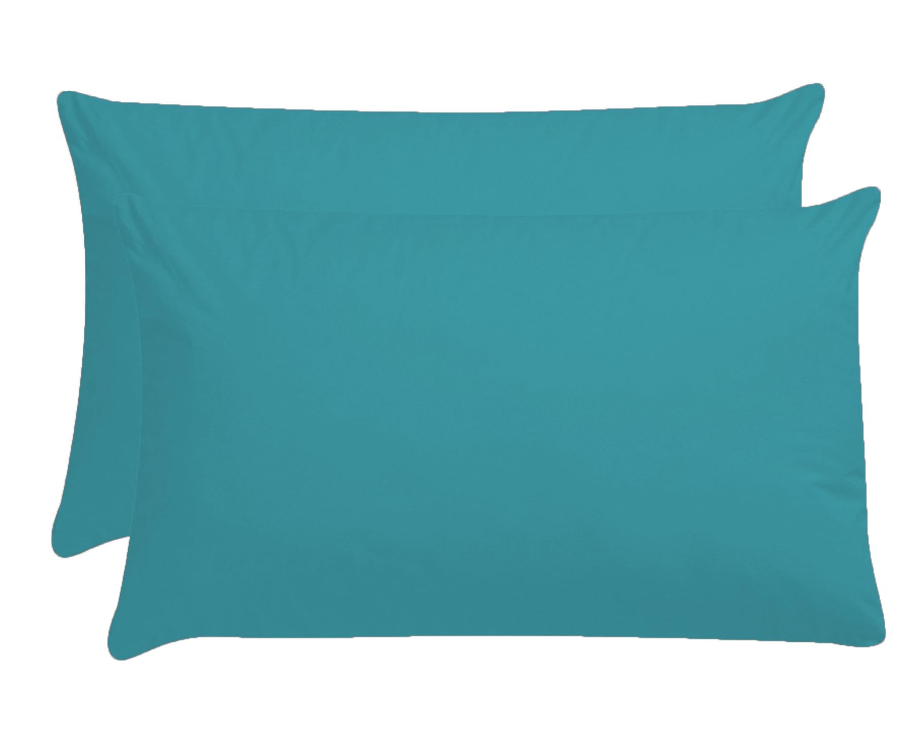 Amigozone Teal Plain Pollycotton Baby Todler Cot Bed Pillow Pair Cases 40 X 60Cm