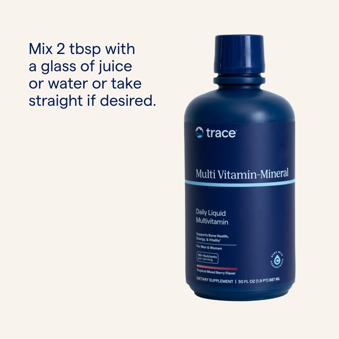 Trace Minerals Liquid Multi Vitamin-Mineral - Liquid Vitamin Supplement for Daily Health Support - Energy Support - Bone Health - Gluten-Free - Berry - 30 fl oz (30 Servings) - Image 4