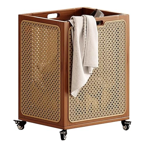 Panier à linge tissé pour l'organisation de la salle de bain