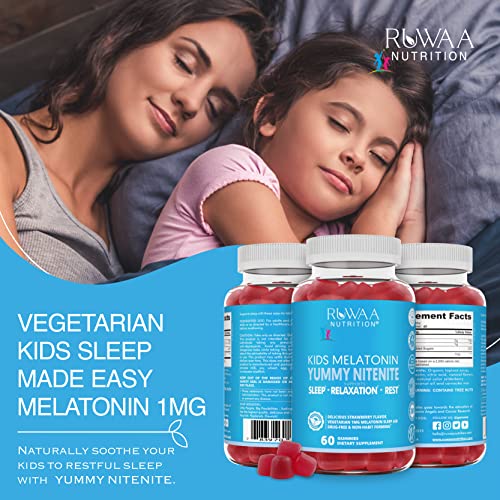 RUWAA NUTRITION Melatonin Gummies, Safe, Drug-Free & Effective Natural Sleep Aid Supplement for Children. Kids 1mg Melatonin Gummy, Gluten-Free Vegetarian Restful Sleep Products for Ages 4+ 120ct (2) - Image 4