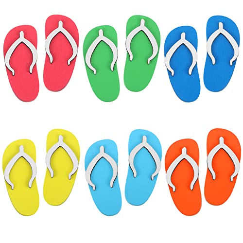 Marsui 12 peças de decoração de bandeja de verão em camadas, decorações de verão para casa, chinelos