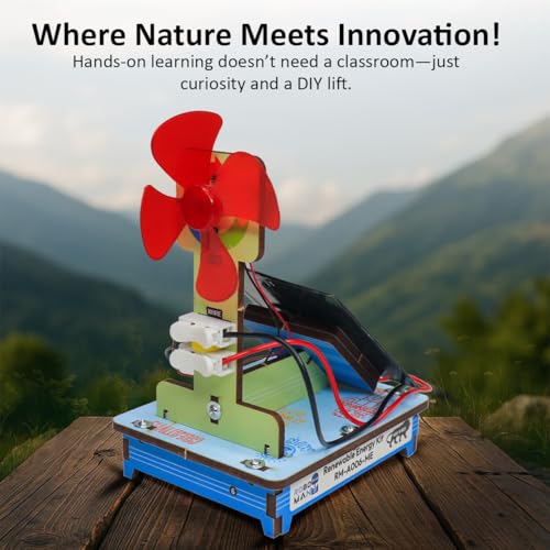 Image of ROBO Man 3-in-1 Solar & Electrical Fan Making Kit | Renewable Energy DIY Science Project for Kids & Students 6, 7, 8, 9, 10, 11 & 12 Years Old