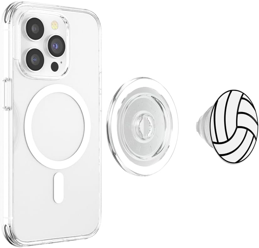 Volleyball White PopSockets PopGrip for MagSafe