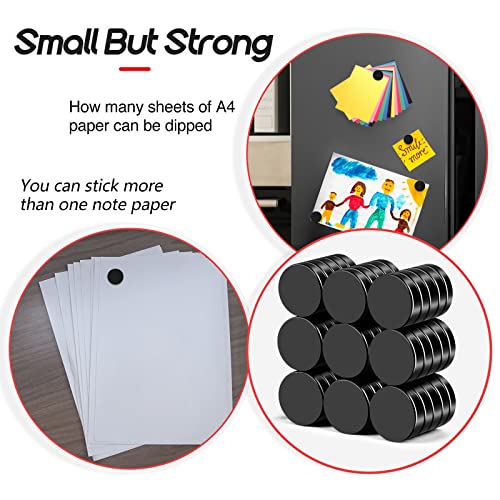 Image of 45 Pcs Raefrigerator Magnets, 12x3mm Neodymium Magnets Black