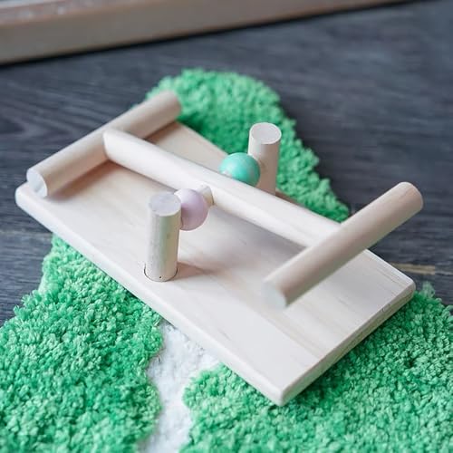 Image of Seesaw for Birds Wooden Balance Toy for Cockatiels Lovebirds Parakeets Tabletop Bird Play Exercise Training Tool Anxiety Relief Bird Accessories Toys