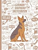German Shepherd Sketchbook: Cute Large Notebook for Drawing, Doodling, Sketching - Blank Paper 8.5 X 11 Inches - 110 Pages