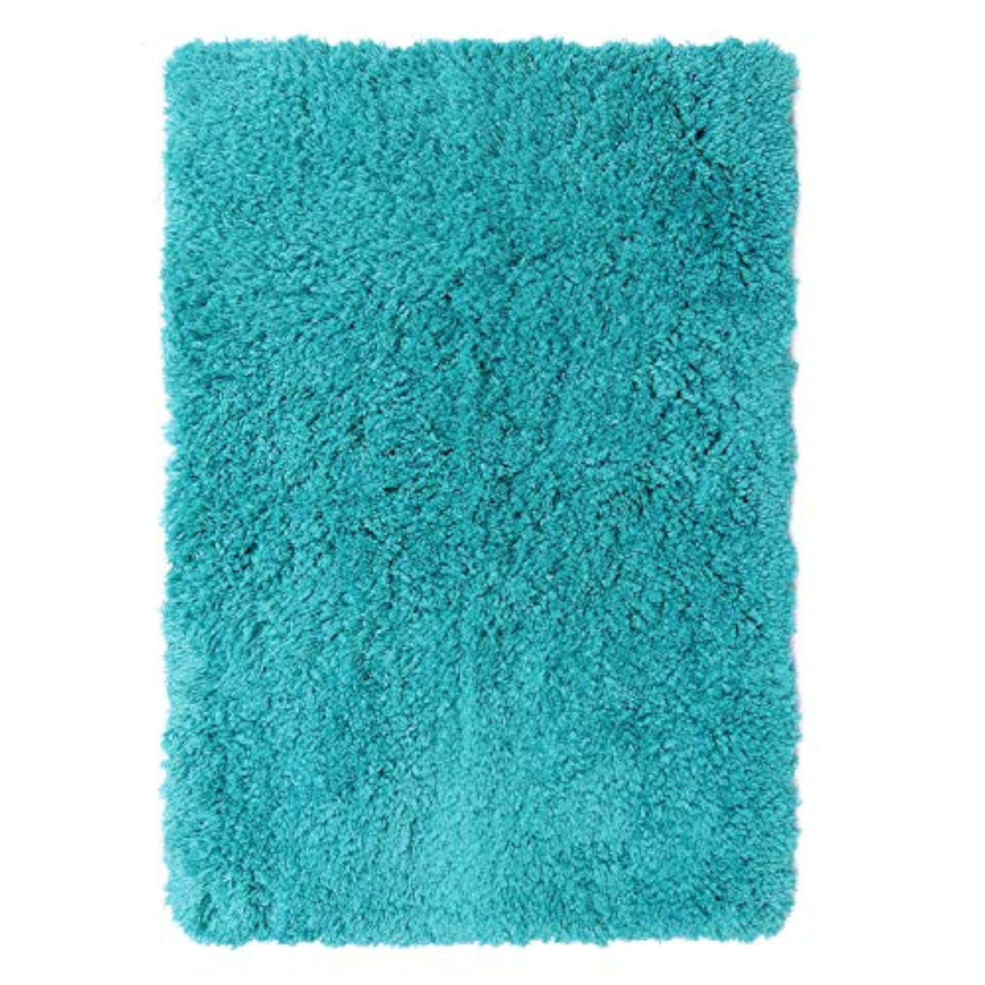 Shaggy Bath Rug with Non-Slip Backing, Teal