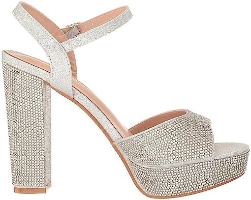 Touch Ups Women's Lynx Heeled Sandal, Silver, 8 | Image 5