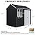 VanAcc 8.6x6x8 FT Outdoor Storage Shed with Lockable Hinged Double Doors and Upgraded Vents, Metal Shed for Backyard, Garden, Patio, Dark Black/White