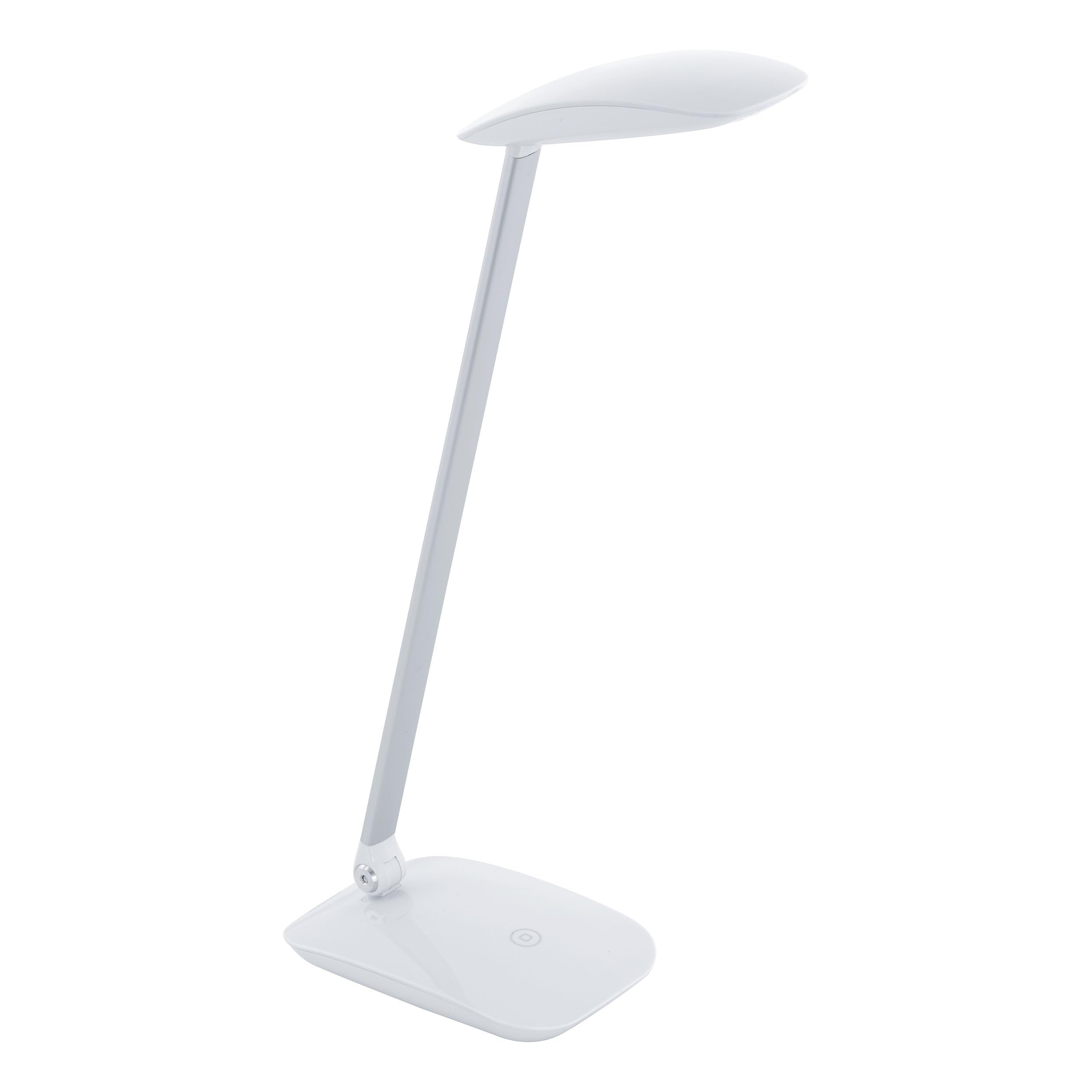 EGLO LED Tischlampe Cajero, 1 flammige Tischleuchte mit Touch, dimmbar | USB Lampe, Schreibtischlampe, Minimalismus aus hochwertigem Kunststoff, Bürolampe in Weiß