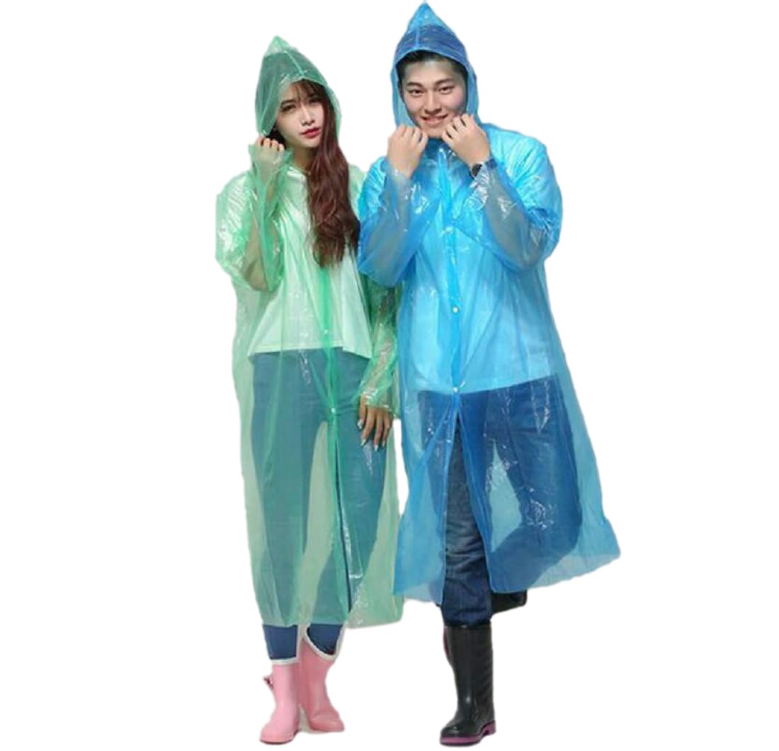 boxo Transparent Raincoat/Rain Card with Hood For Men and Women (4-5 Time use) Multicolor - 2 Pcs-picture-25