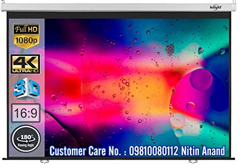 Inlight 8 Ft. x 4.5 Ft. Wall Pull Down Projector Screen - Image 2