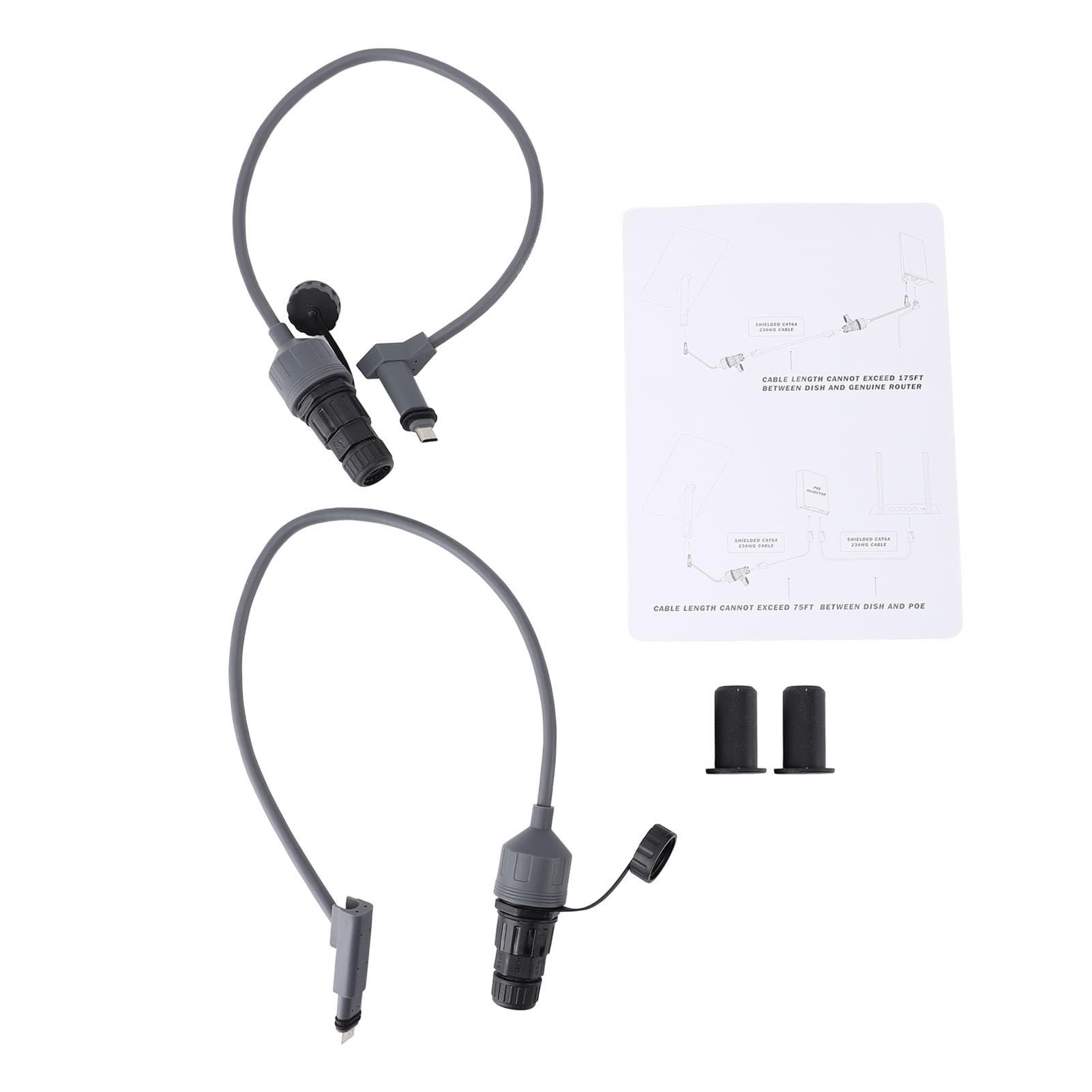 Aramox Adattatore per Cavo SPX Connettore per Cavo Plug and Play in PVC Design Impermeabile da 54 Cm Trasmissione Stabile del Segnale per Uso Interno Ed Esterno per Accessorio