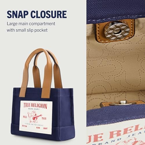 Image of True Religion Tote Bag, Women's Mini Travel Shoulder Bag with Adjustable Strap
