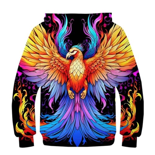 Pull imprimé 3D ado Le Phoenix sweatshirt manches longues fille garçon - 2