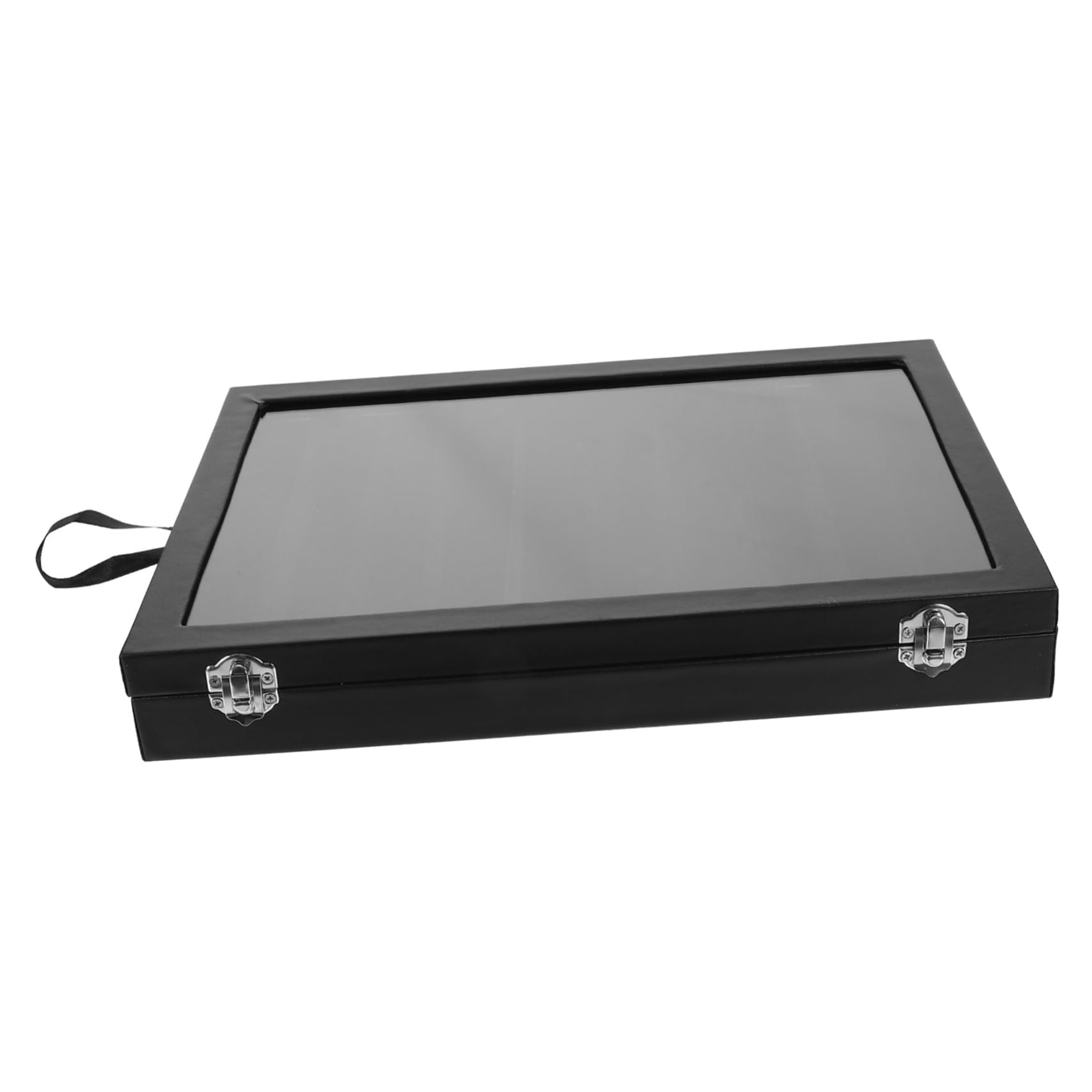 Vaguelly Schmuckkästchen mit Transparentem Deckel 10 Fächer Leichter Schwarzer Acryl Halsketten Organizer für Reise und Schmucksammlung Schminktisch