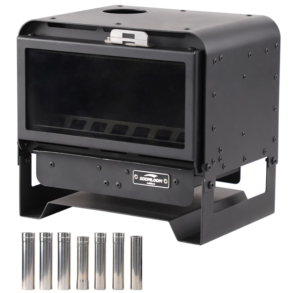 バーベキュー・調理用品 SOOMLOOM outdoors KAKA Black Amazon.co.jp: Soomloom薪ストーブKAKA真っ黒キャンプ暖炉ファイヤー