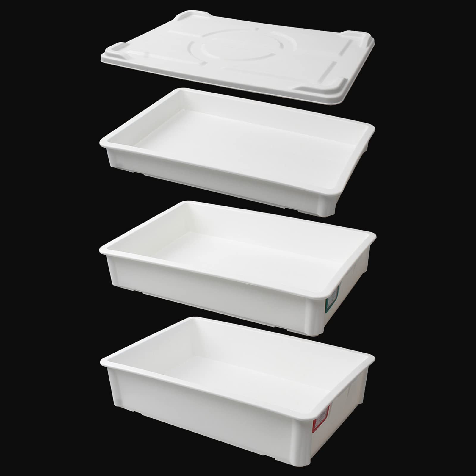 AIZYR Caja De Fermentación De Masa para El Hogar - Kit De Bandeja De Masa para Pizza Carro con Ruedas para Pizzerías, Pastelerías, Panaderías,57x39x11cm