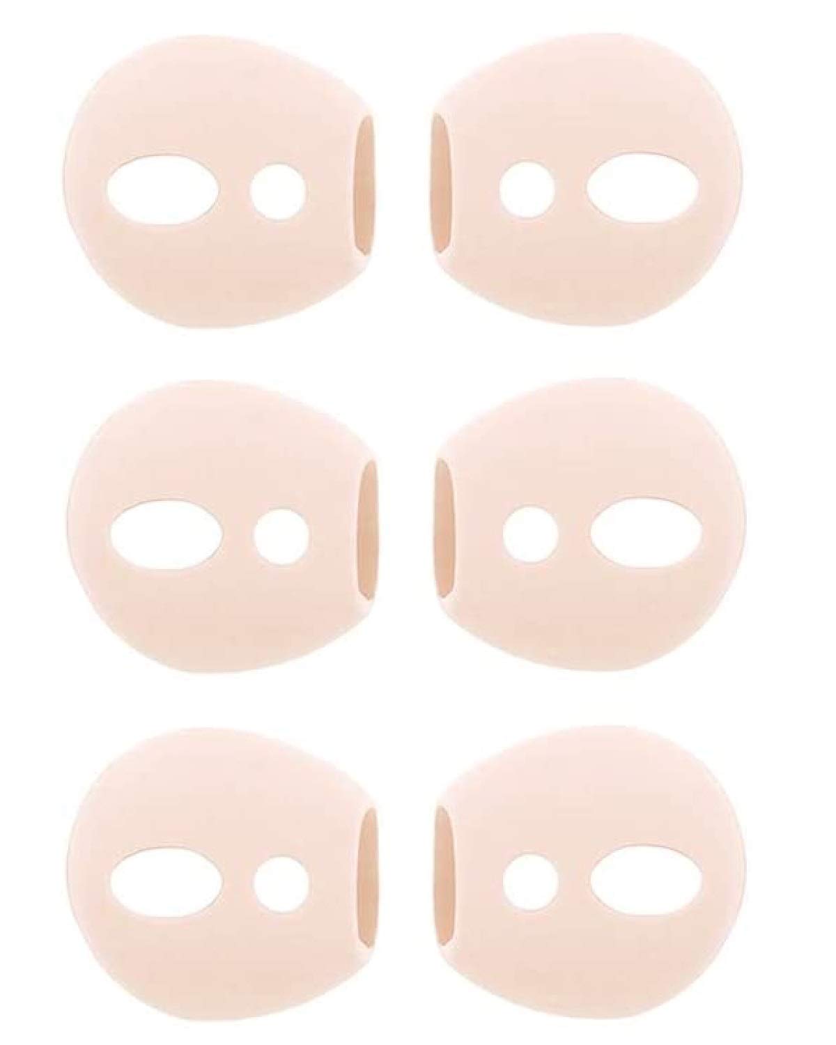 BLLQ Air Pods Ear Tip Fit in Case, Ear Gels Anti-Slip Earuds Cover Silicone Compatible with Air Pods 2/1 or Ear Pods 【 Fit in The Charging Case 】 3 Pairs Rose Gold