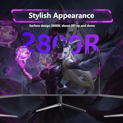 Sealan 24 Inch Curved Monitor 16:9 Aspect Ratio 75HZ FHD LED Display 99% sRGB - Thin Bezel Design - Eye-Care Technology - HDMI VGA Connectivity - Image 6