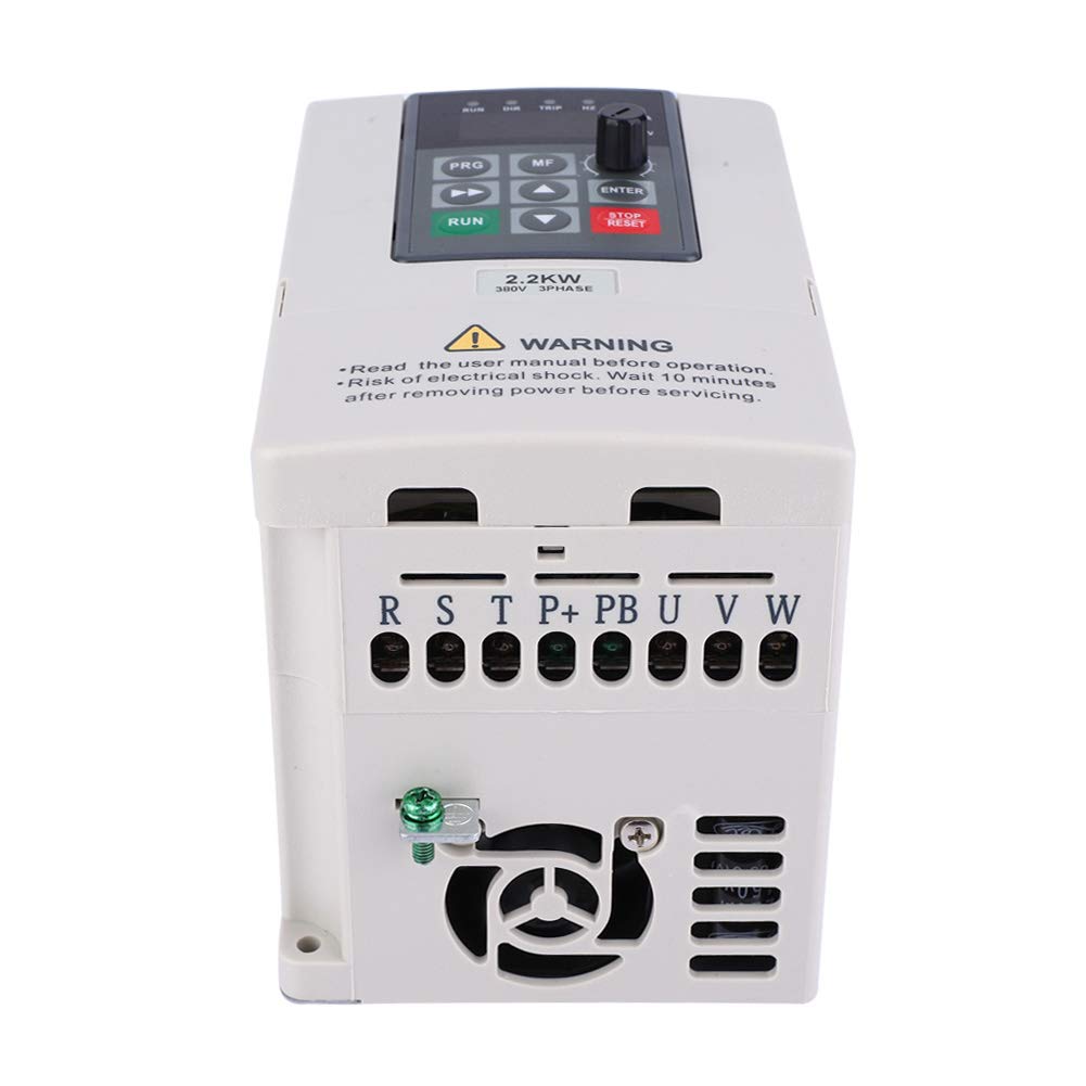 Variateur de fréquence, 380V 2.2KW VFD Variateur de fréquence variable pour le contrôle de vitesse du moteur Sortie triphasée, convertisseur de commande numérique par ordinateur de fréquence