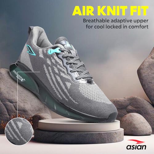 Image of ASIAN Men POWERPLAY-06 Running and Casual wear Running Shoes with Laces, Lightweight and Comfortable Shoes with Upper mesh Fabric and Crystal Cushion Technology for Men & Boys