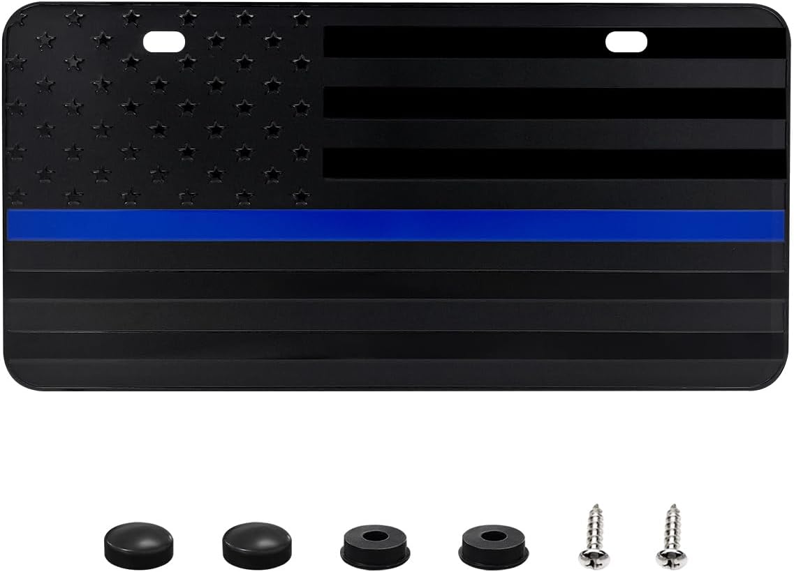 Placa de matrícula de la bandera estadounidense, placa de aluminio en relieve de metal 3D, etiqueta de matrícula patriótica vintage de 6 x 12