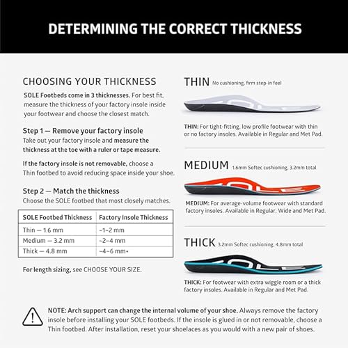 Image of SOLE Active Medium Insoles - Custom Moldable Orthotic Support for Any Arch Type, Plantar Fasciitis Relief - Multiple Sizes