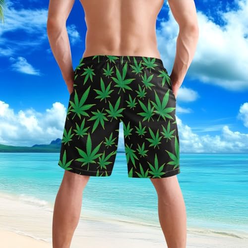 Men's Swim Trunks Quick Dry Board Shorts with Mesh Lining, Surf Beach Shorts Swimwear Holiday Party Bathing Suit4