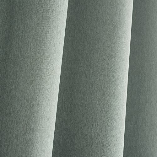 Cherry Home Soild Thermal Blackout Curtains Pair Grommet Panels Drapes 52 Inch By 84 Inch Green(52W×84L 2 Panels) #TOP4