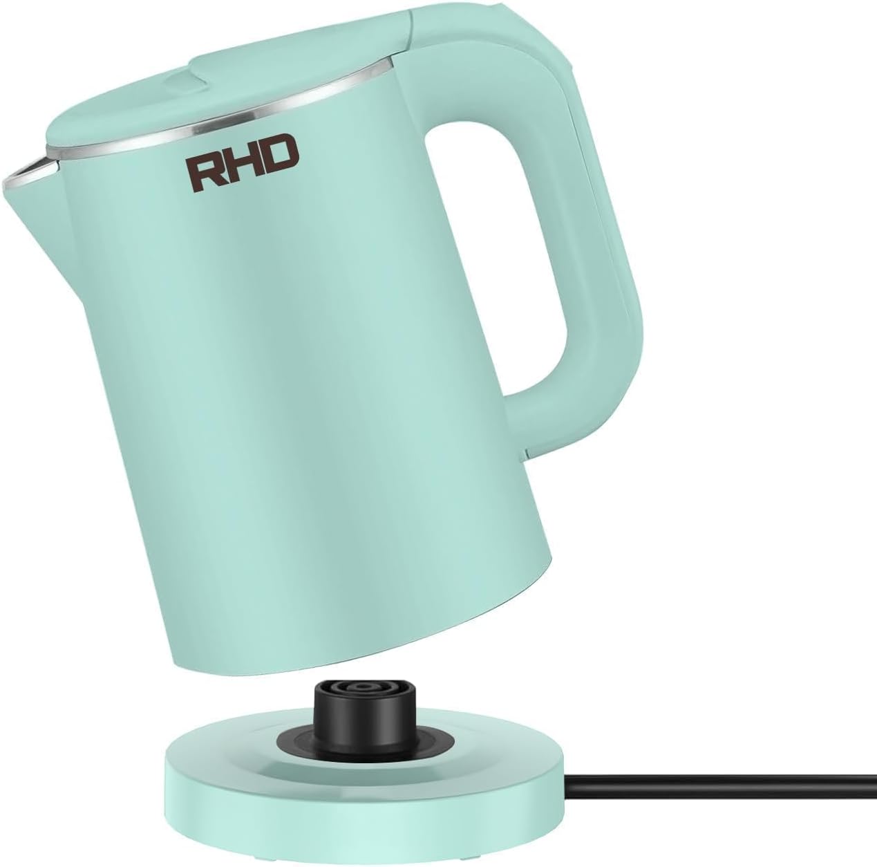 RHD Small Electric Kettle 0.8L, 1000W Fast Boil, Stainless Steel, Green