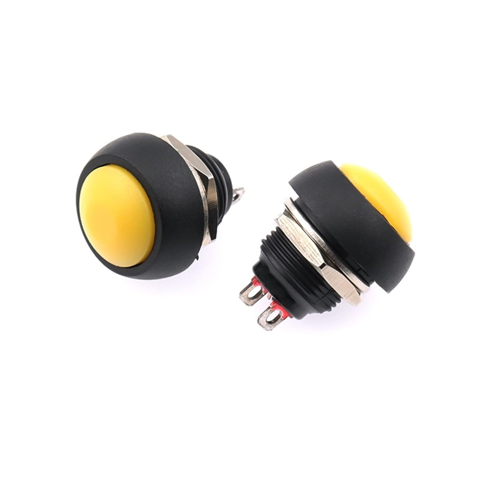 Interrupteur 2 broches 12mm 12v non verrouillable pour loisir
