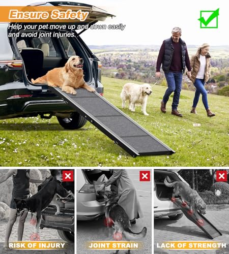Dogrampforcarsuvtruckandvehicleportableandadjustabledogrampsforsmallmediumlargedogs63x17foldingdogrampwithantisliprugsurfaceoutdoorlargedogrampupto250lbs Urban Country Home Decor Dog ramp for car suv truck and vehicleportable and adjustable dog ramps for small medium large dogs63×17 folding dog ramp with anti slip rug surface outdoor large dog ramp up to 250lbs urban country home decor