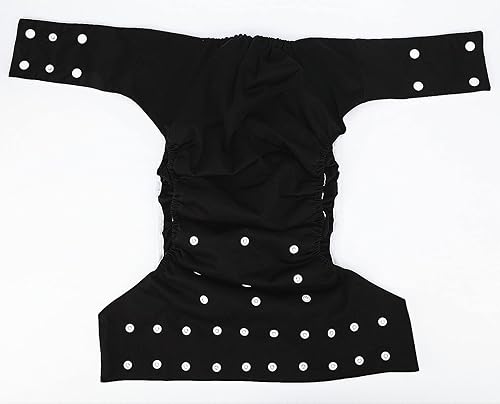 Miniatura 3 de 2 piezas de ropa interior de tela ajustable lavable reutilizable para mujeres y hombres, pañal de tela para adultos, cierre a presión, cintura de 27