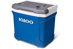 Igloo 00032625 Latitude 16 Qt. 16 Qt. Rolling Cooler, Indigo Blue, White, Meteorite