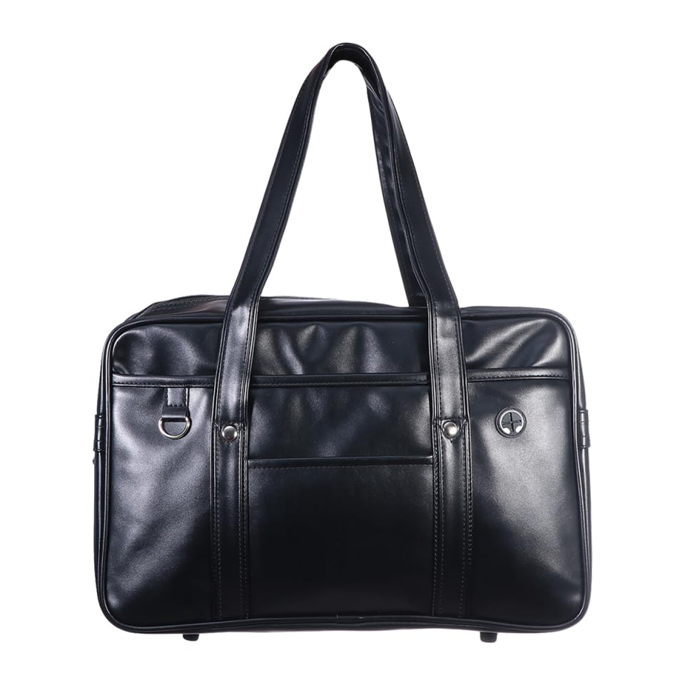 BESPORTBLE Bolso de hombro unisex bolso de PU ligero portátil bolsa de transporte espaciosa de trabajo y viaje bolsa de hombro para la escuela y la oficina